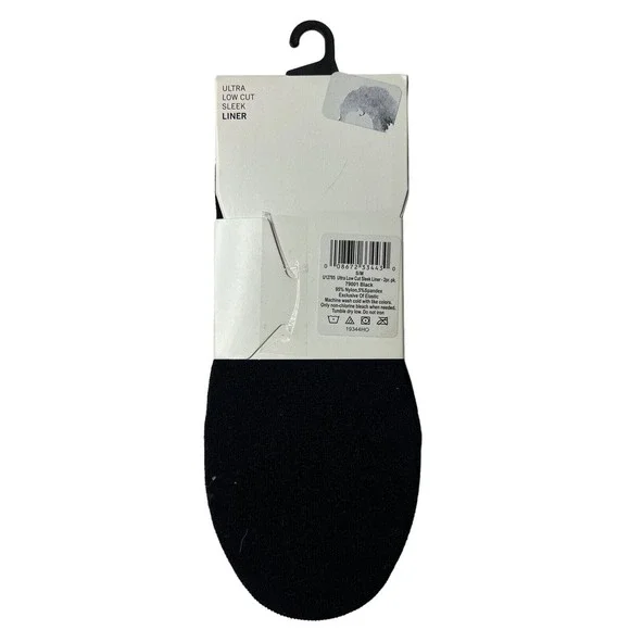 Hue Ultra Low Cut Sleek Liner Black Size S/M New - Picture 2 of 3